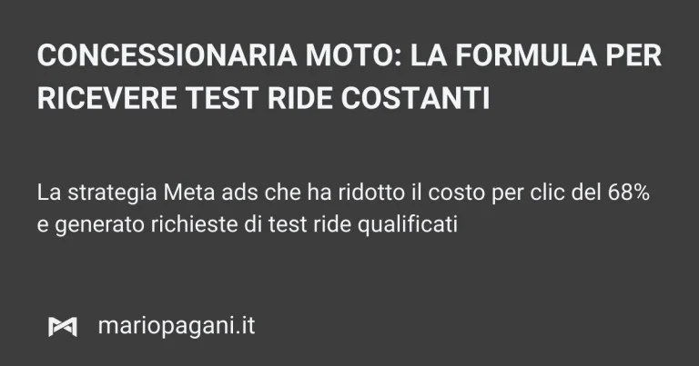 meta ads concessionaria moto