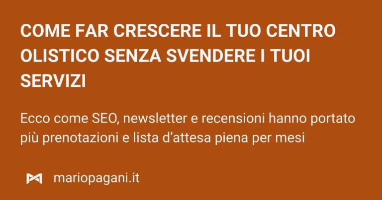 digital marketing per operatore olistico