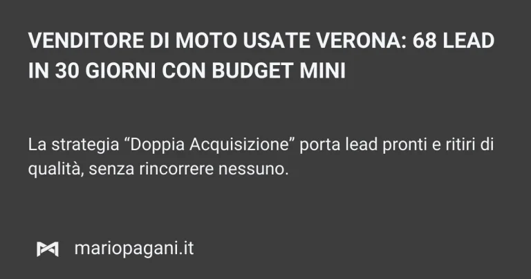 Acquisire clienti online dealer moto
