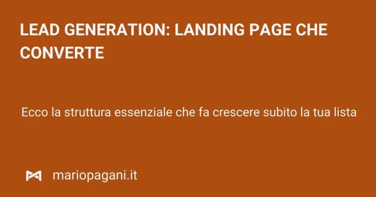 landing page lead generation