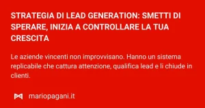 Lead generation strategy