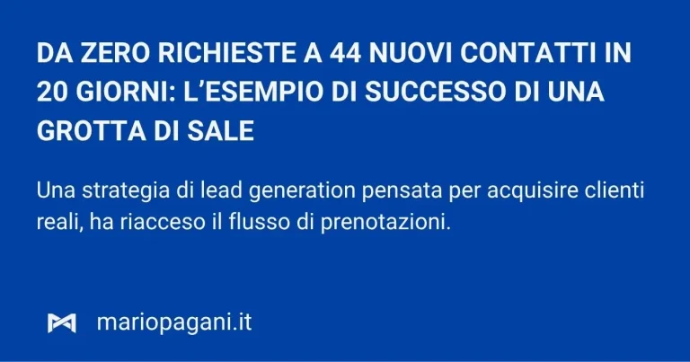 lead generation grotta di sale